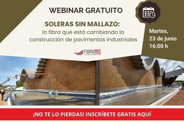 WEBINAR 2026: Soleras sin mallazo:  la fibra que est&aacute; cambiando la construcci&oacute;n de pavimentos industriales