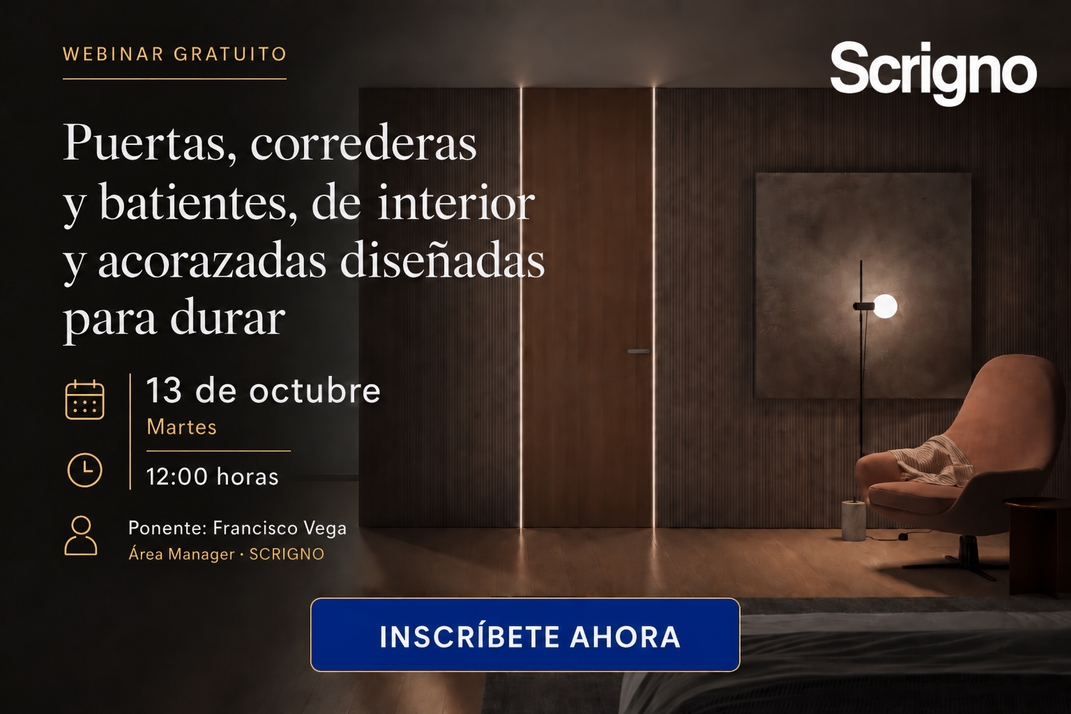 WEBINAR ONLINE: Puertas, correderas y batientes, de interior y acorazadas dise&ntilde;adas para durar