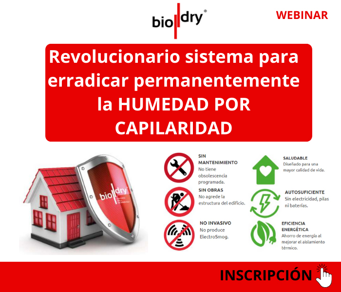 2023 Webinar: Revolucionario sistema para erradicar permanentemente la HUMEDAD POR CAPILARIDAD