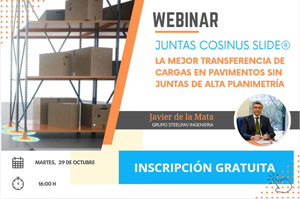 Webinar: JUNTAS COSINUS SLIDE®, LA MEJOR TRANSFERENCIA DE CARGAS EN PAVIMENTOS SIN JUNTAS DE ALTA PLANIMETRÍA