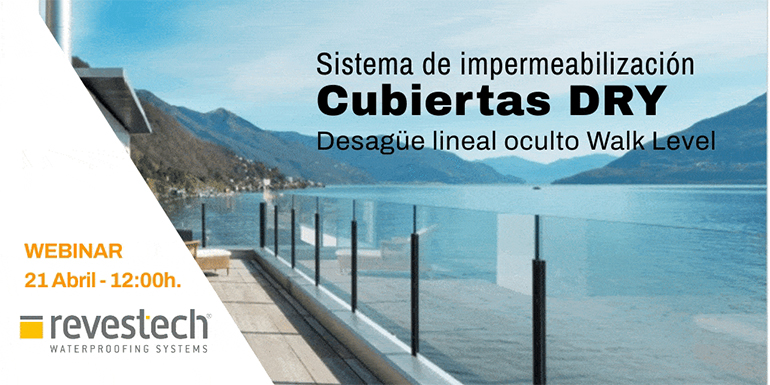 Sistema de impermeabilización de Cubiertas DRY. Desagüe lineal oculto Walk Level