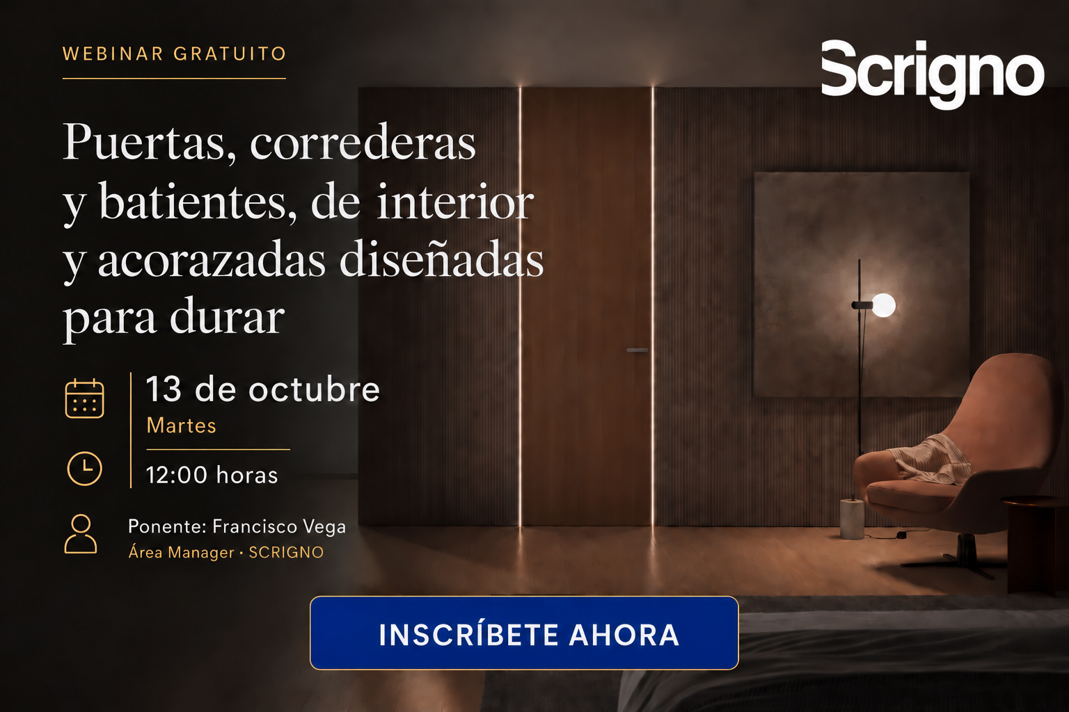WEBINAR ONLINE: Puertas, correderas y batientes, de interior y acorazadas dise&ntilde;adas para durar