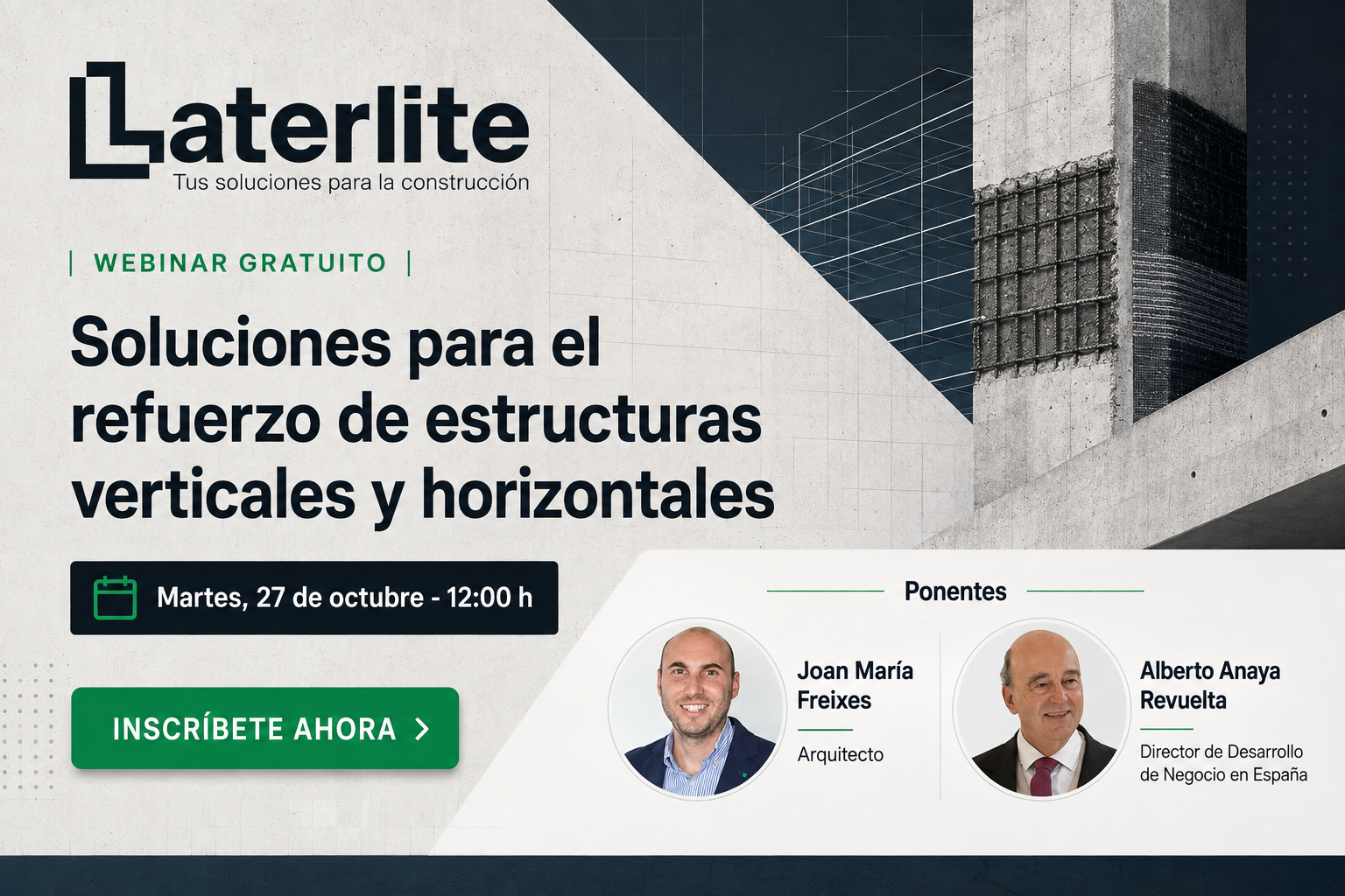 WEBINAR ONLINE: Soluciones para el refuerzo de estructuras verticales y horizontales