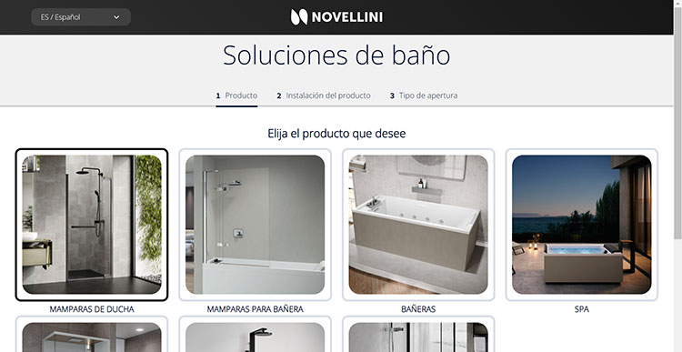 Herramienta interactiva virtual para configurar baños