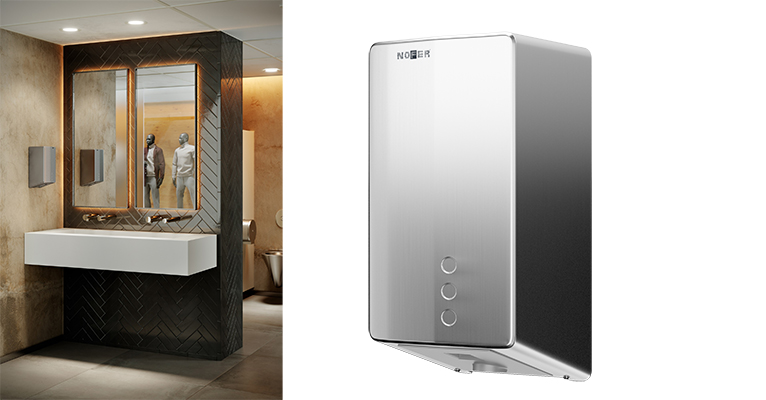Sensor láser de alta precisión para secamanos, grifos, jaboneras y otros elementos del baño