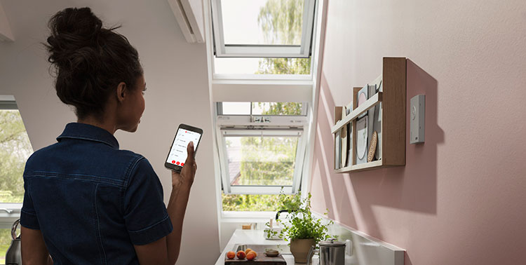 App para controlar ventanas de tejado, cortinas y persianas eléctricas