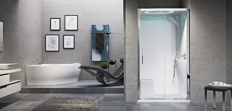 Colección de cabinas de ducha que proporciona una experiencia multisensorial