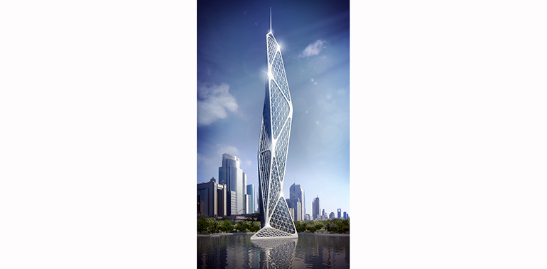 The Big 5 de Dubai presenta el rascacielos impreso en 3D
