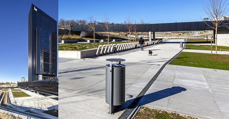 Diferentes soluciones de drenaje pluvial para la Torre Caleido de Madrid