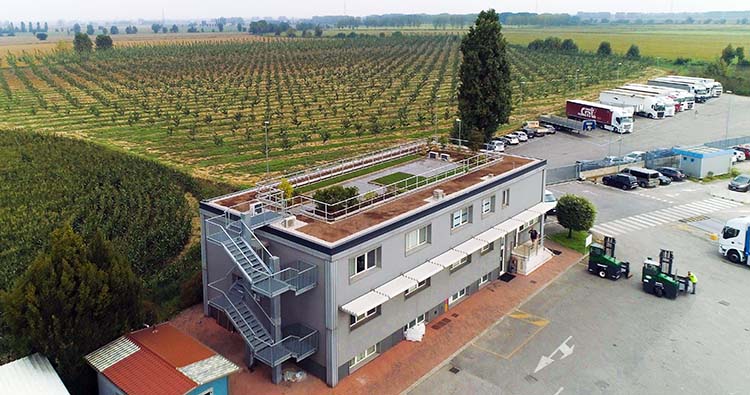 Cubierta ecológica, verde y transitable para un edificio de oficinas