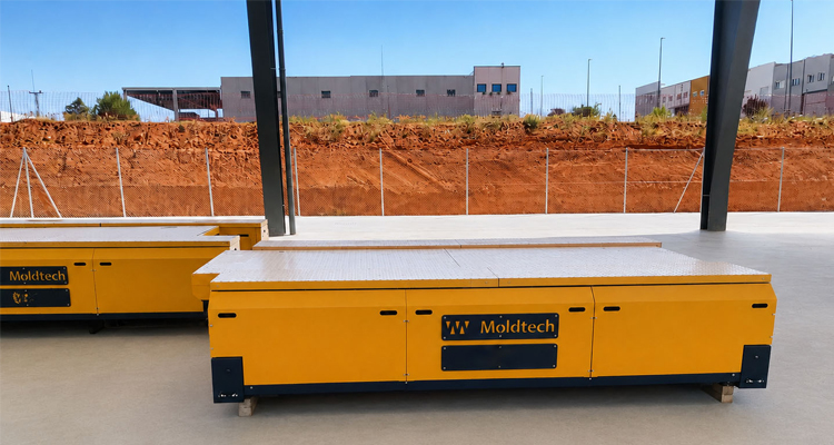 Moldtech automatiza el transporte interno de baños prefabricados de hormigón en una planta de Cuenca