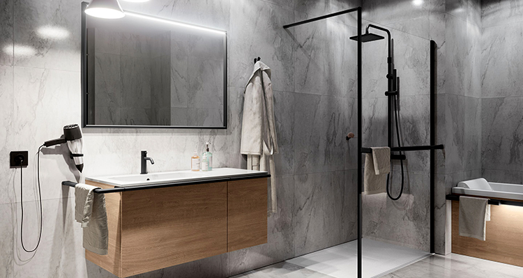 Colección de accesorios para el baño diseñada Marco Pellici