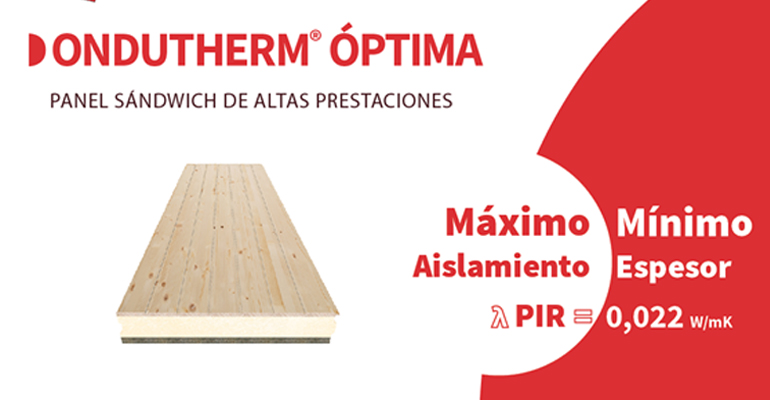Panel sándwich de madera con aislamiento PIR de altas prestaciones térmicas