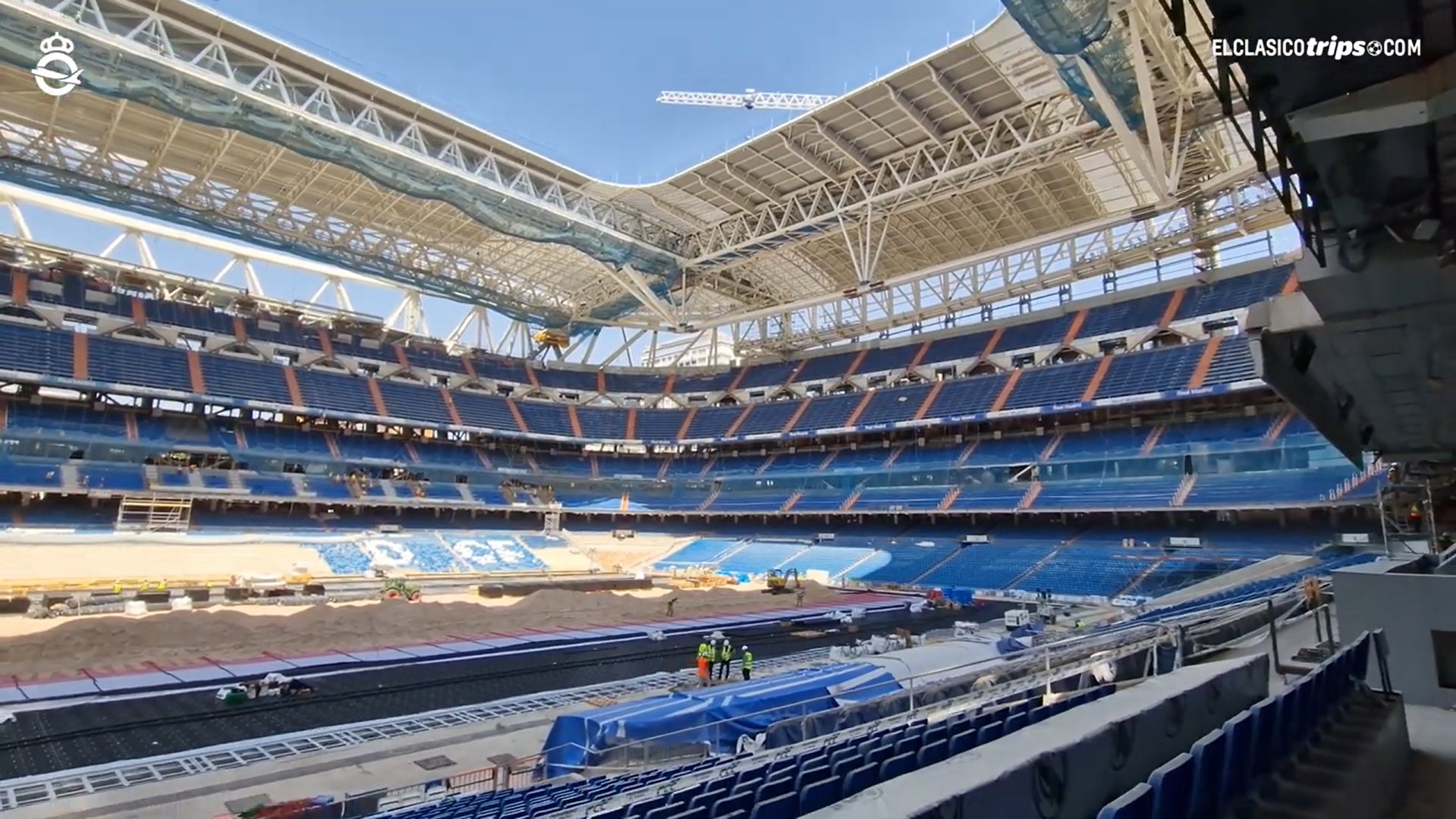 Ruhau integra su sistema de climatización radiante en el innovador césped retráctil del nuevo estadio Santiago Bernabéu