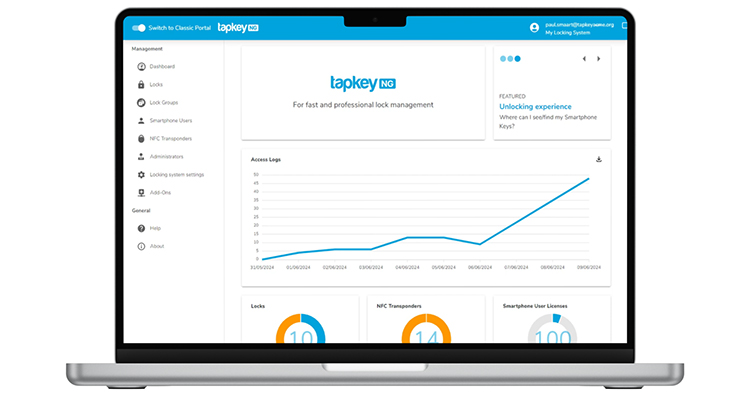 Nuevo portal web para gestionar cerraduras inteligentes