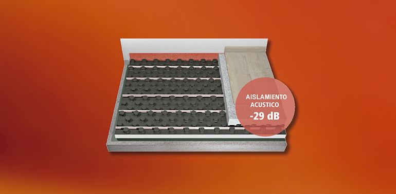 Suelo radiante basado en un panel termoformado