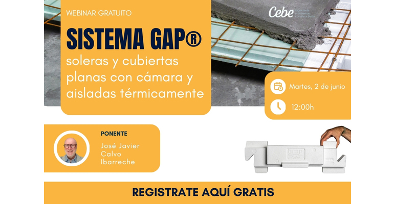 Webinar sobre el Sistema GAP para soleras y cubiertas con aislamiento integrado