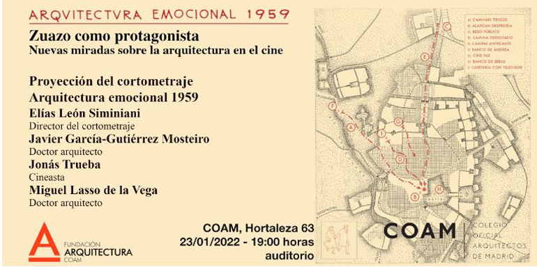 El COAM une cine y arquitectura de la mano de Secundino Zuazo y el cortometraje “Arquitectura emocional 1959”, nominado a los Premios Goya