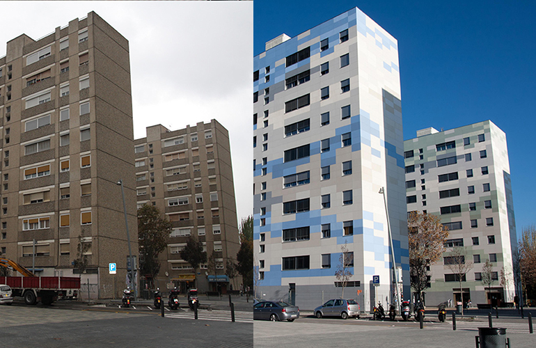 Instalan 14.000 m2 de fachada ventilada que ayuda a reducir las necesidades bioclimáticas del edificio