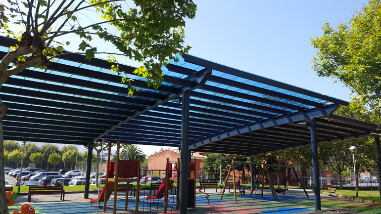 cubierta parque infantil