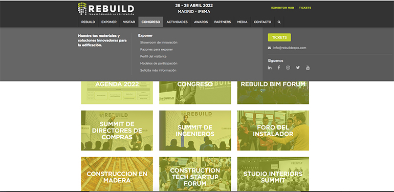 Sika será Global Partner en Rebuild 2022, del 26 al 28 de abril, en Ifema Madrid
