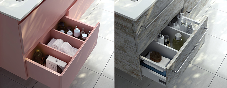 Sistemas de apertura para muebles de baño