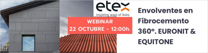 Las envolventes en fibrocemento con Etex se explicarán en el próximo curso online de Euronit y Equitone